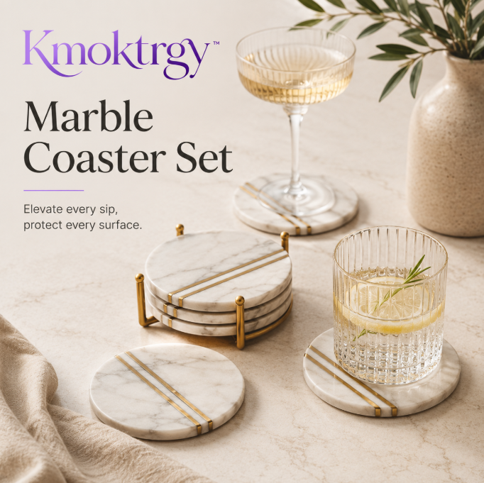 Kmoktrgy™ Marble Coaster Set