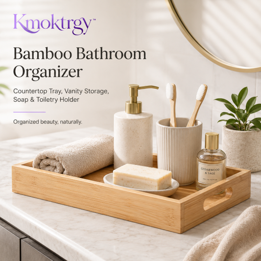 Kmoktrgy™ Bamboo Bathroom Organizer